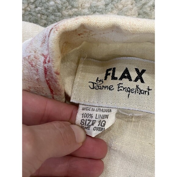 Flax by Jeanne Engelhart Size 1G (18-20) Autumn Leaves Leaf Print Button Down - Picture 5 of 7